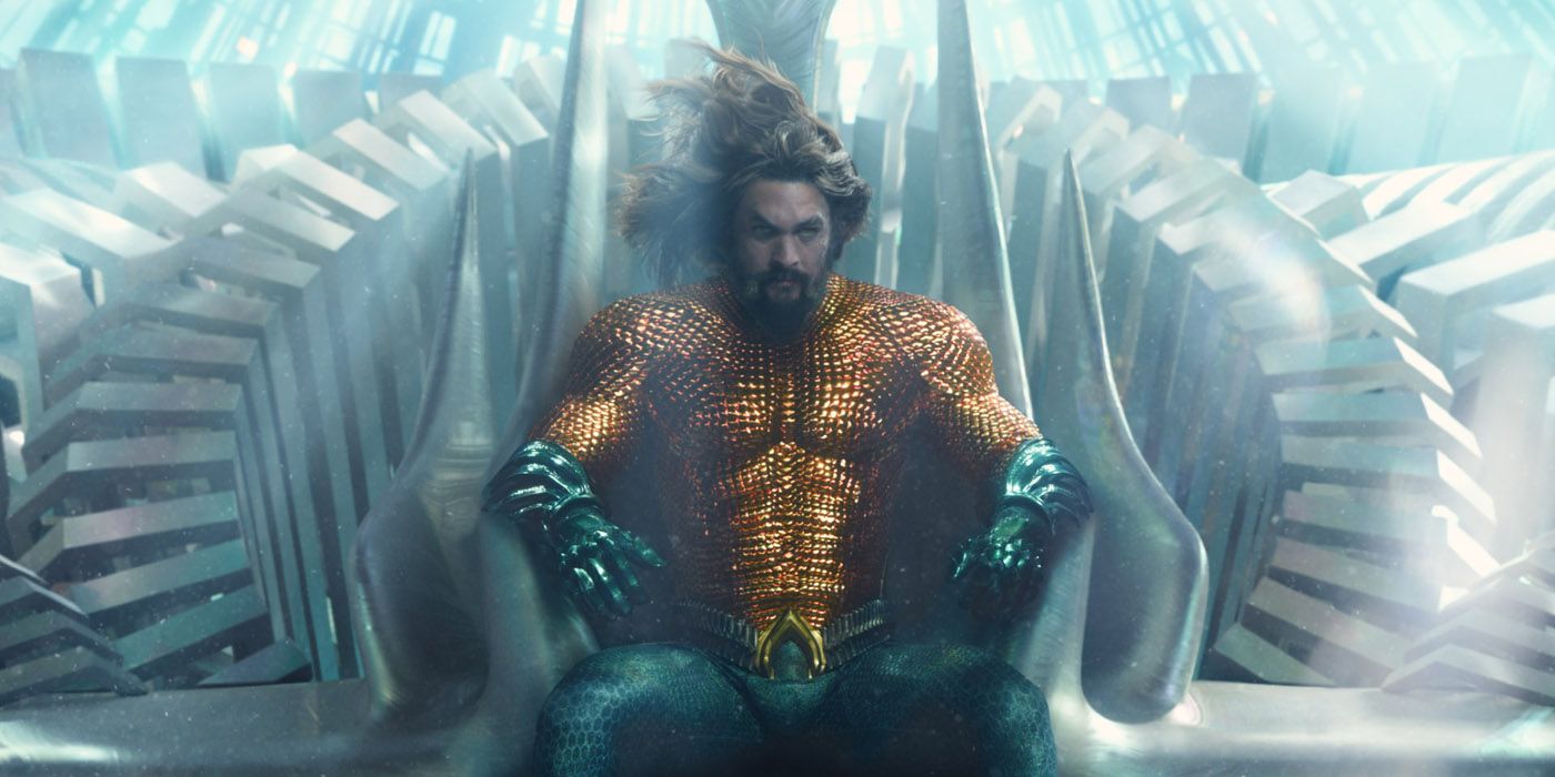 Aquaman sitting on his throne