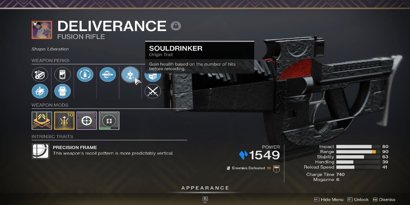 Destiny 2 The Deliverance with Traits