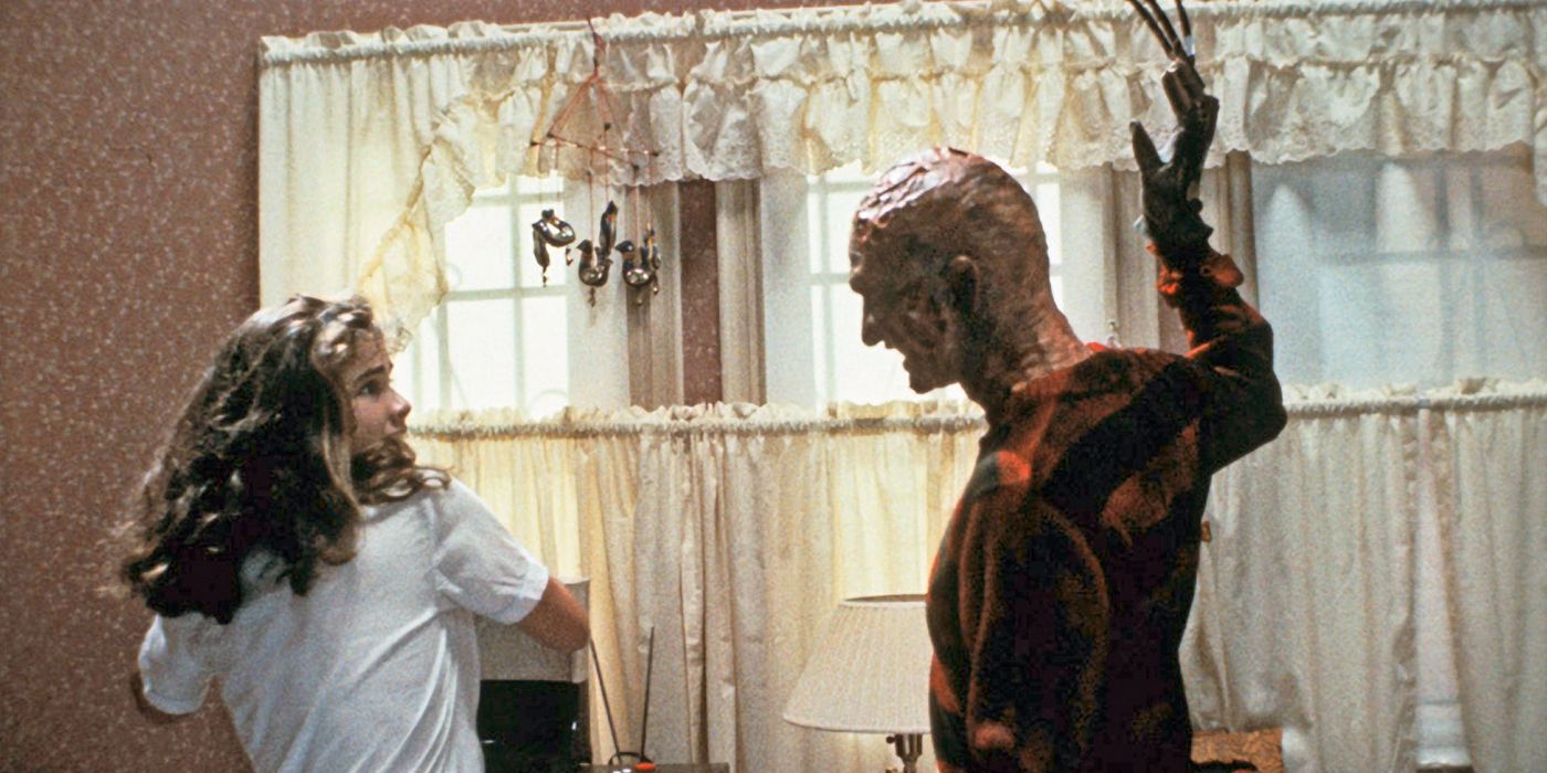 Freddy attacks Nancy in A Nightmare on Elm Street