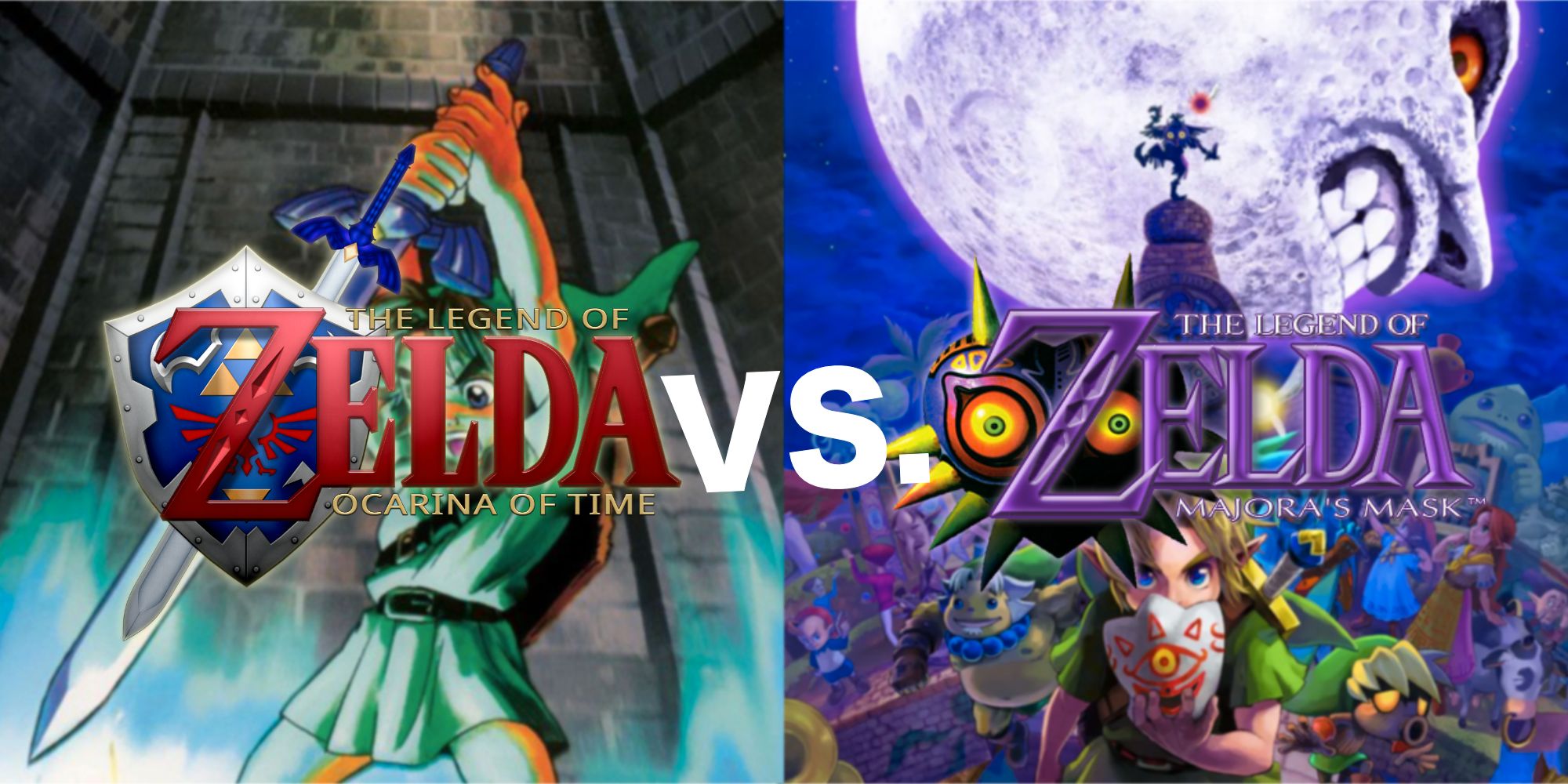Zelda Is Majoras Mask Better Or Worse Than Ocarina Of Time OoT and MM art side to side