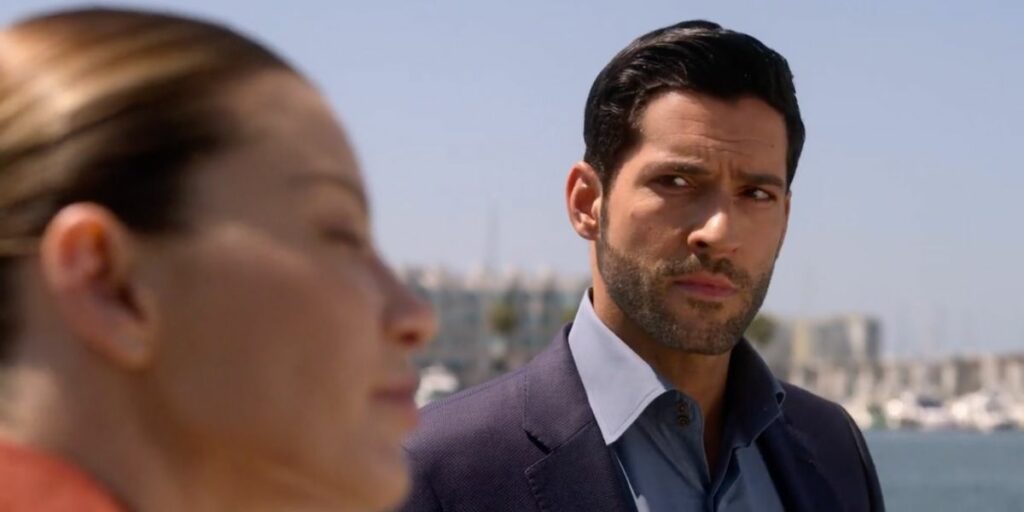 Lucifer and Chloe outside Lucifer emotional quotes