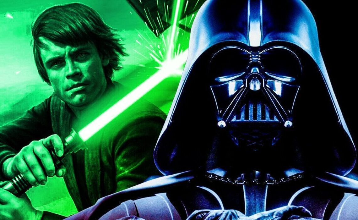 Luke Skywalker aprendeu sua técnica de sabre de luz mais sombrio com Vader